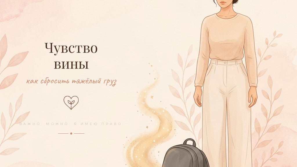 Иллюстрация к теме чувства вины - работа с психологом в Минске и онлайн
