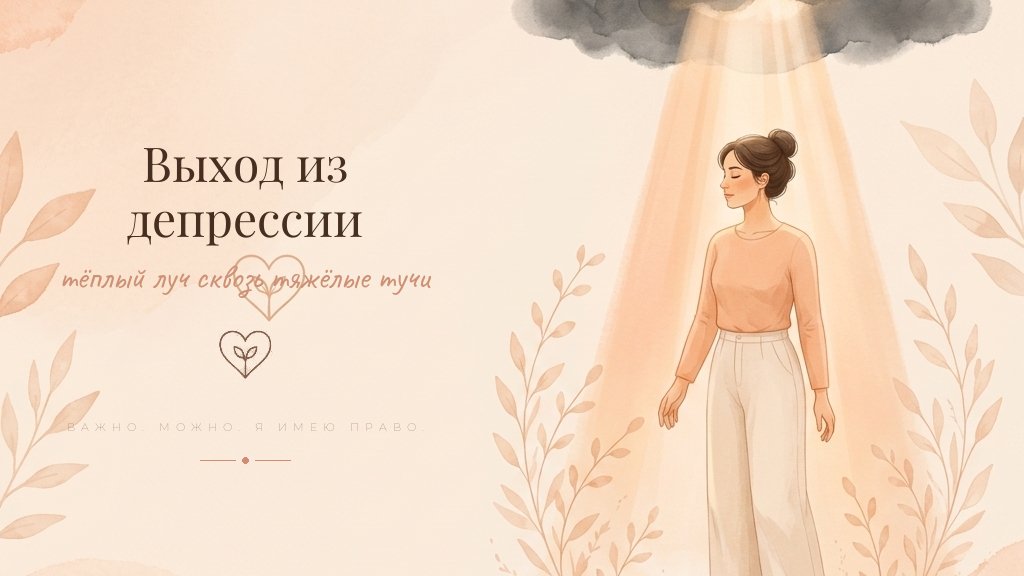Иллюстрация к теме депрессии - путь к восстановлению